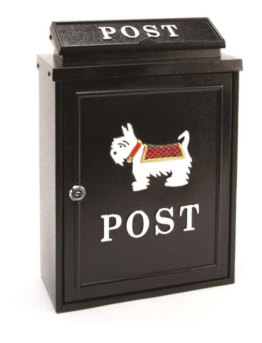 Harewood Black Scotty Dog Post Box 3 Harewood Black Scotty Dog Post Box