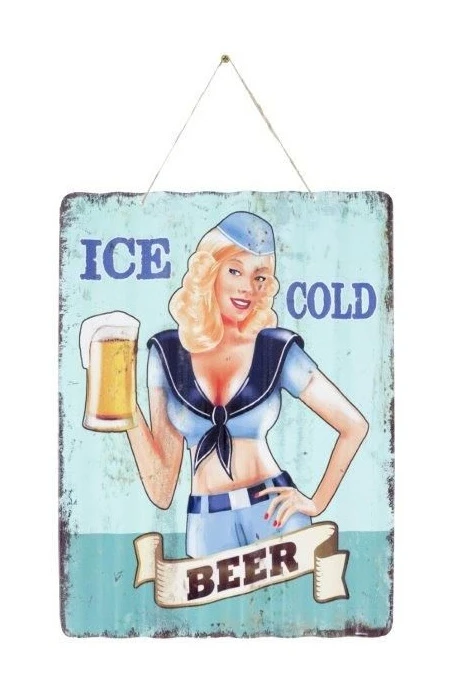 La Hacienda Corrugated Ice Cold Beer Garden Sign 3 La Hacienda Corrugated Ice Cold Beer Garden Sign