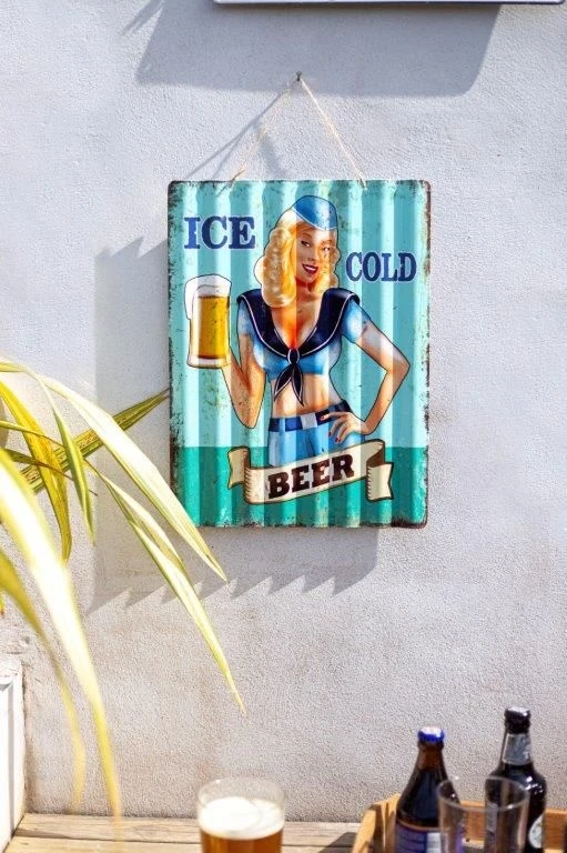 La Hacienda Corrugated Ice Cold Beer Garden Sign 4 La Hacienda Corrugated Ice Cold Beer Garden Sign - Image 2