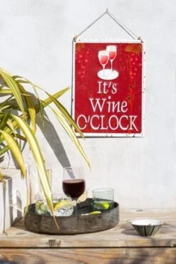 La Hacienda It's Wine O'Clock Garden Sign -Garden Care Sale Store 47056 2093